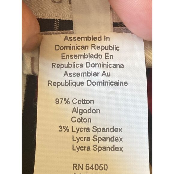 Taylor straight leg ankle‎ length casual plaid pants women size 6 - Picture 6 of 6